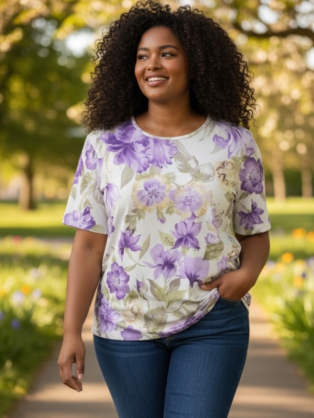 🌺🙂🌺 Lavender Flower Top